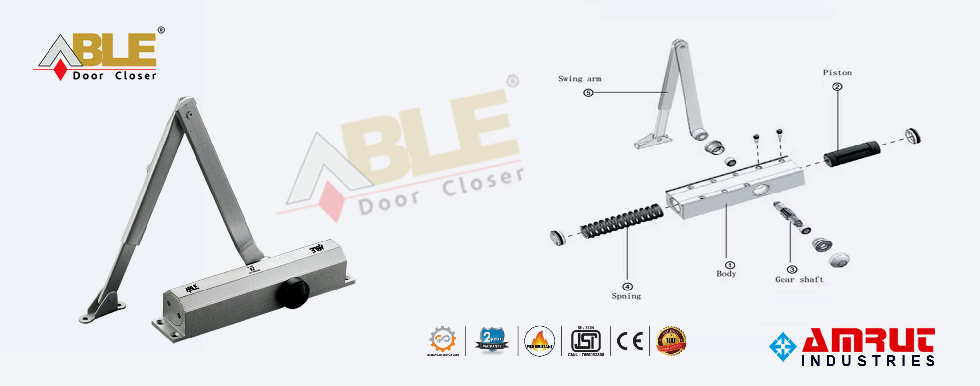 Hydraulic Door Closer Manufacturers - Suppliers Rajkot - Gujarat - India